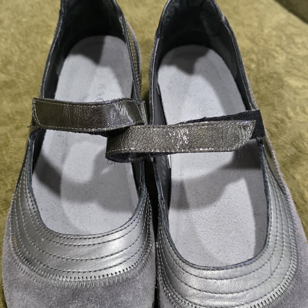Naot Metallic Gray Flats
